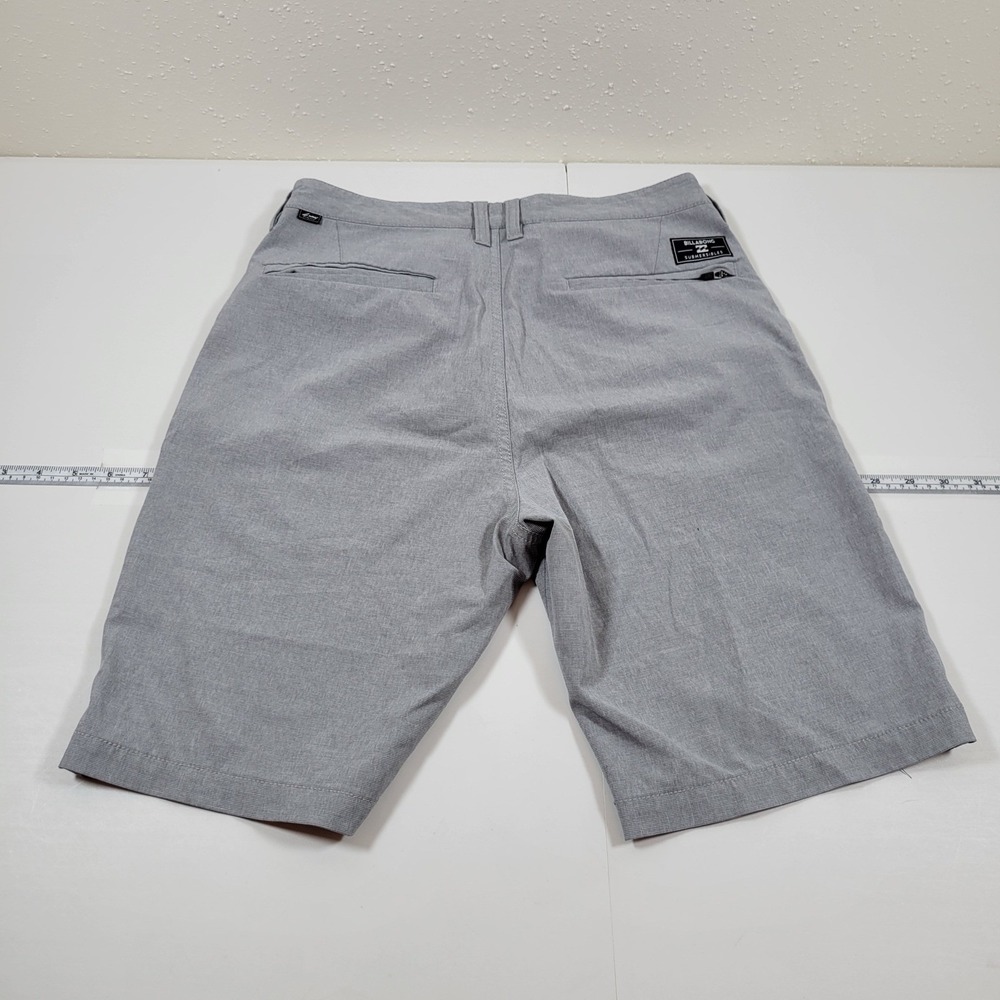Billabong Crossfire Hybrid Shorts Men 28 Grey Excellent Submersibles Chino Water - Picture 2 of 8